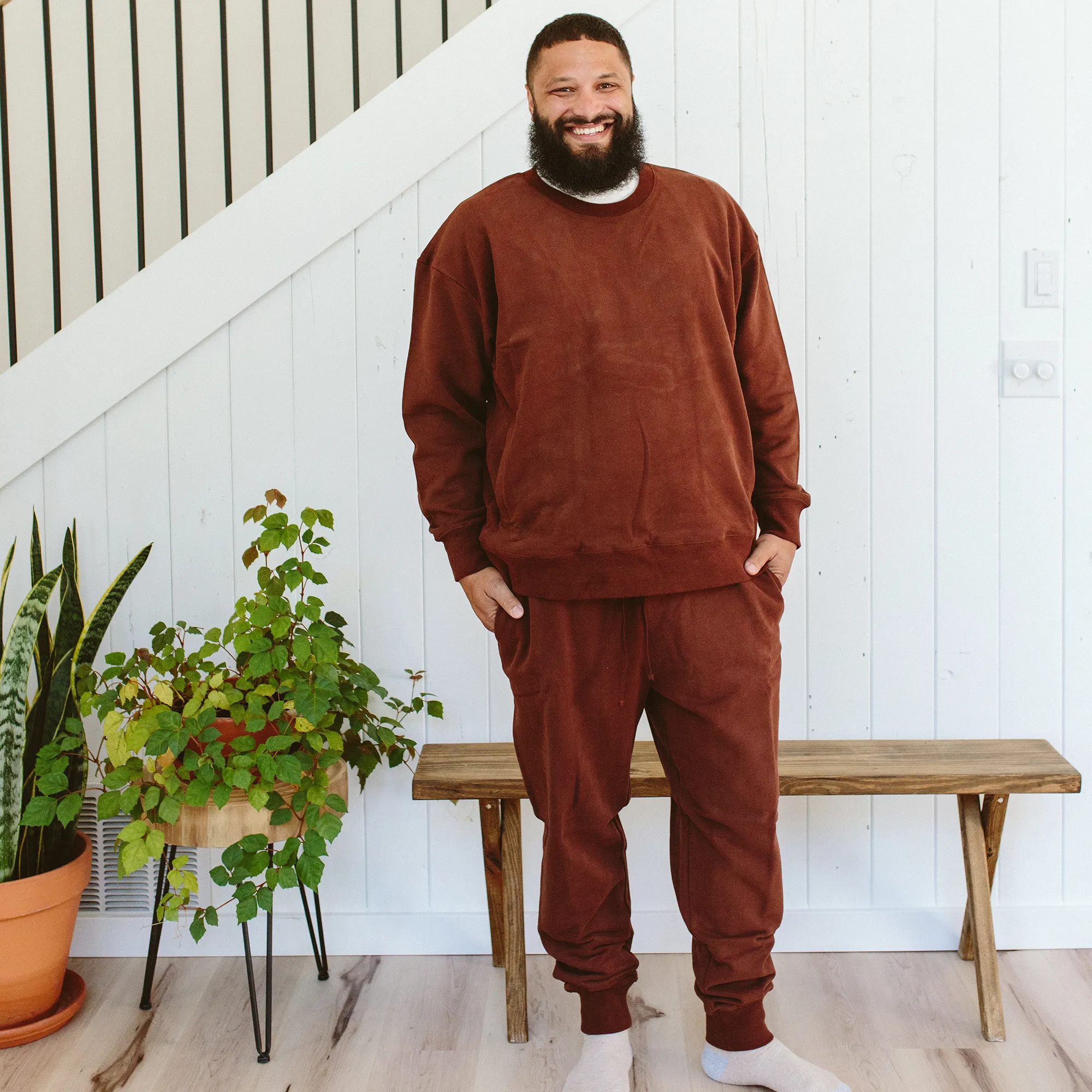 Adult Terry Sweatsuit Pant - Redwood