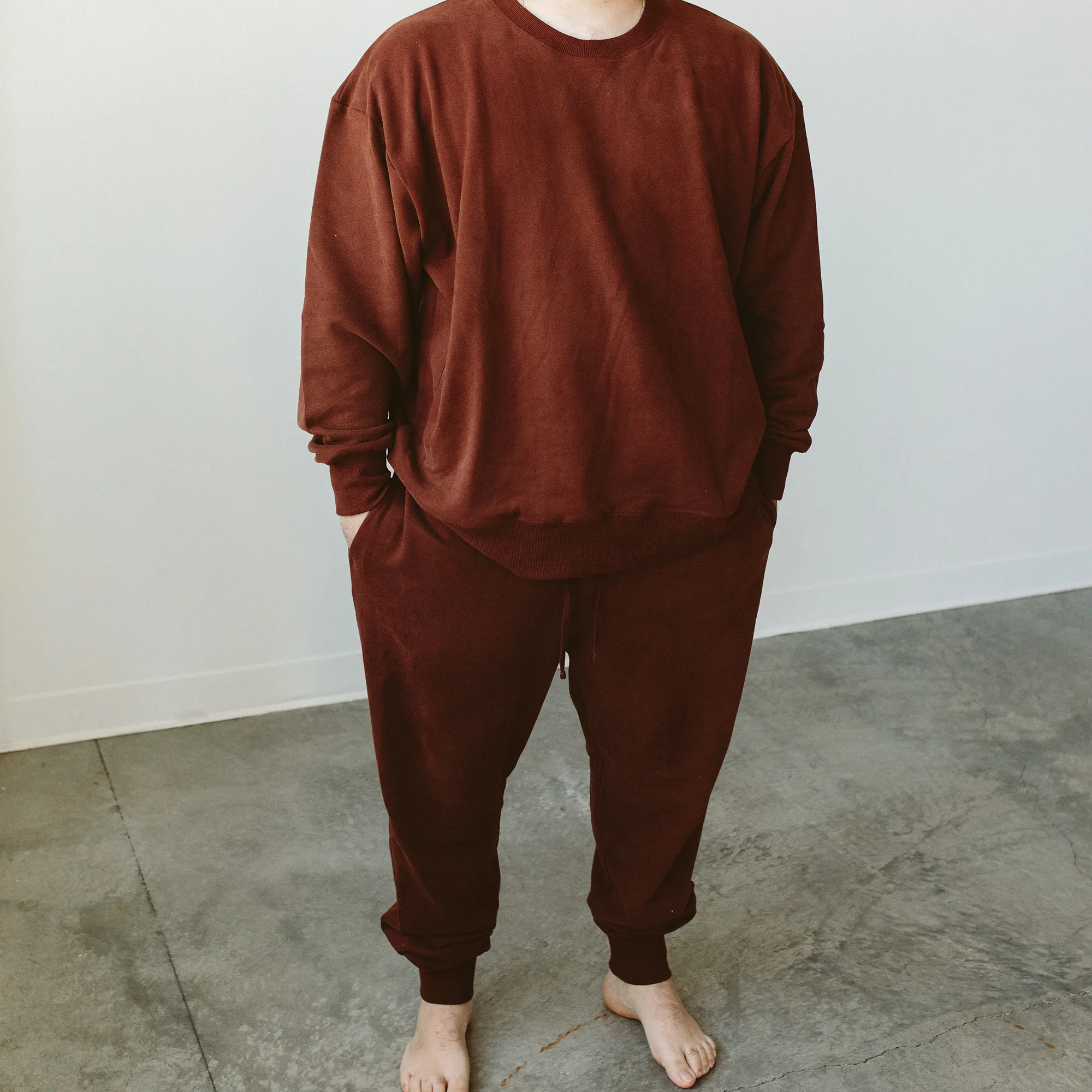 Adult Terry Sweatsuit Pant - Redwood