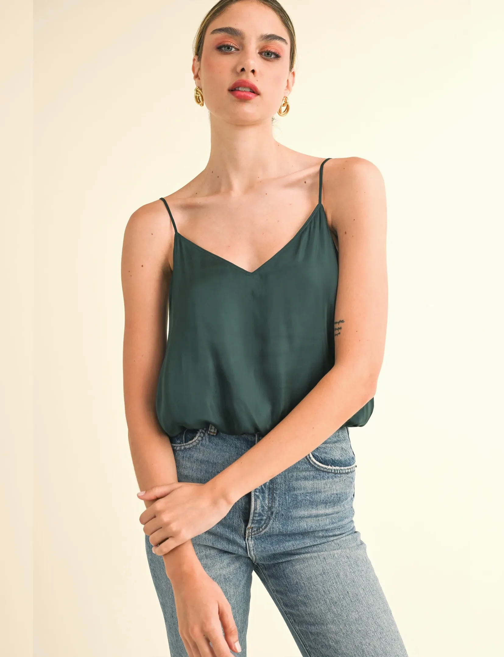 Amore Long Tank, Teal Blue