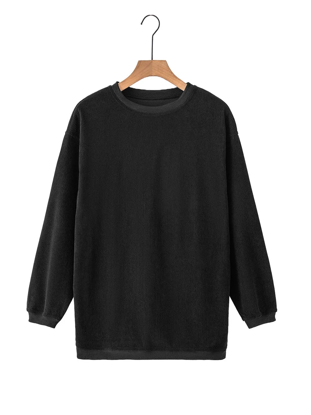 Black Knit Crew Neck Shirt