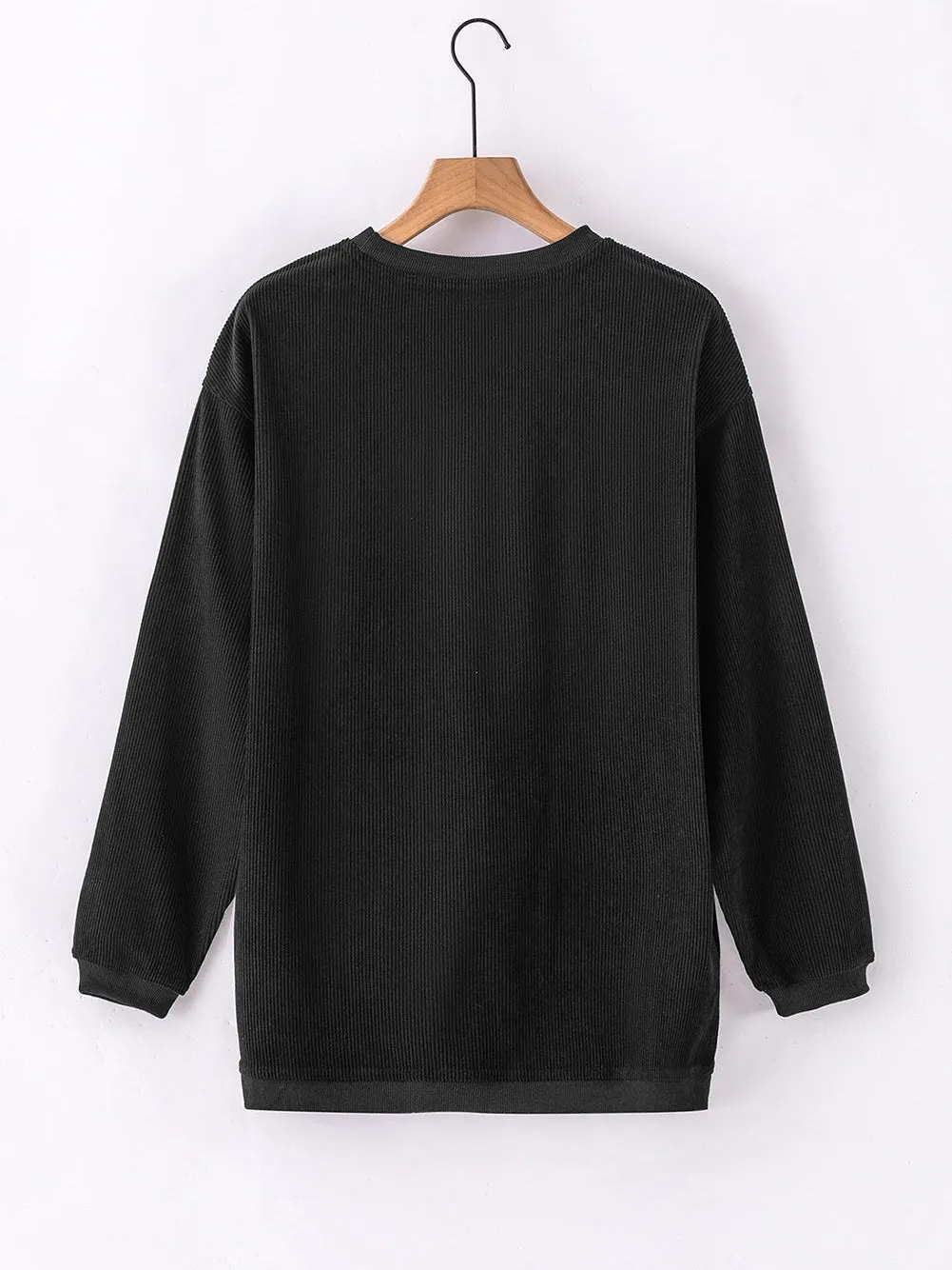 Black Knit Crew Neck Shirt