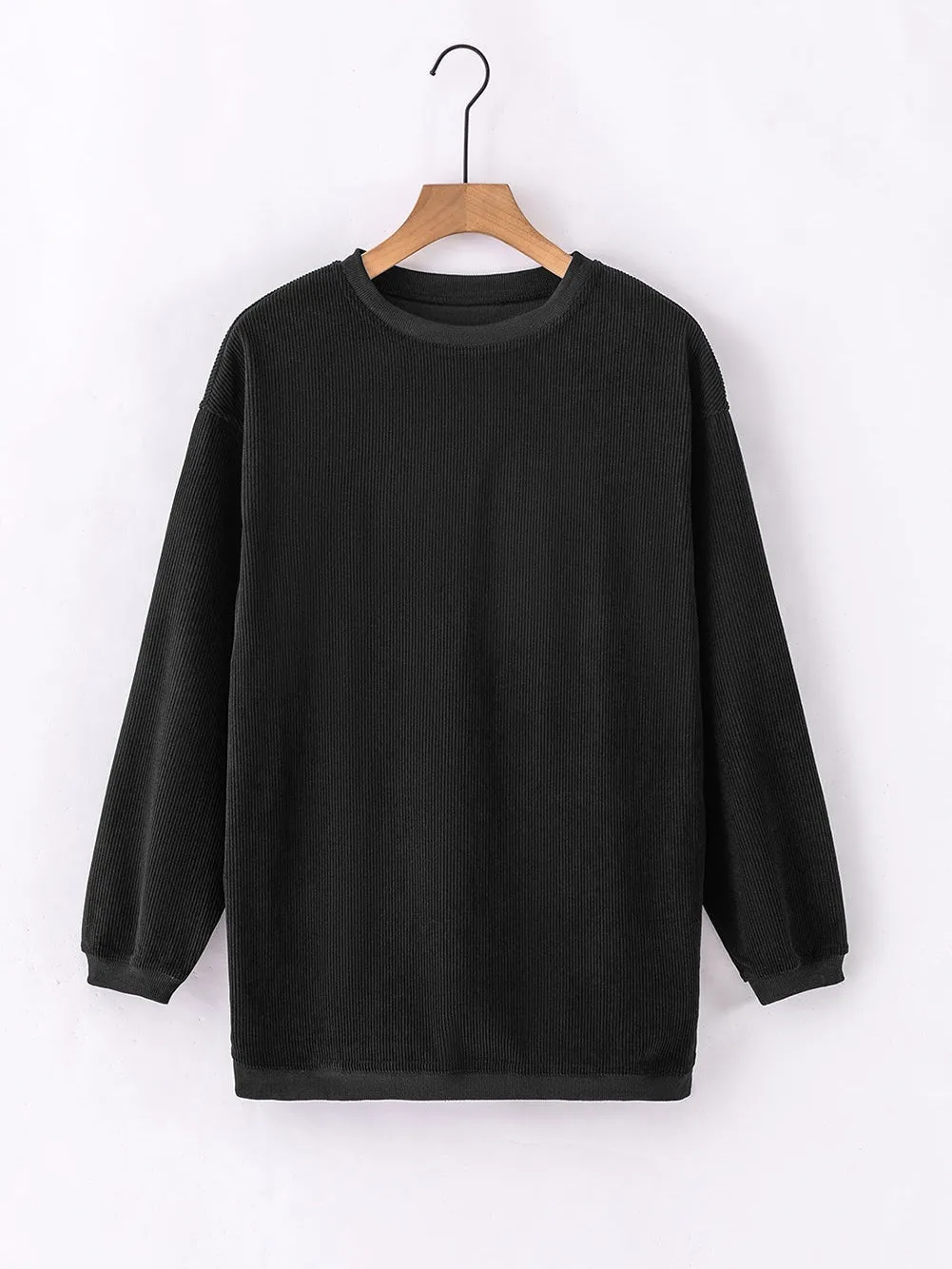 Black Knit Crew Neck Shirt