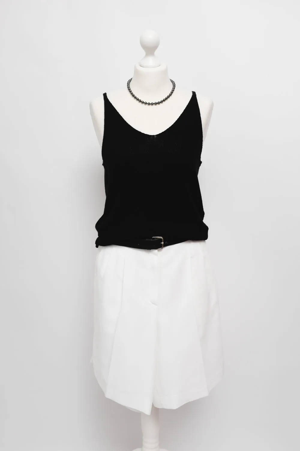 BLACK V KNIT CAMISOLE