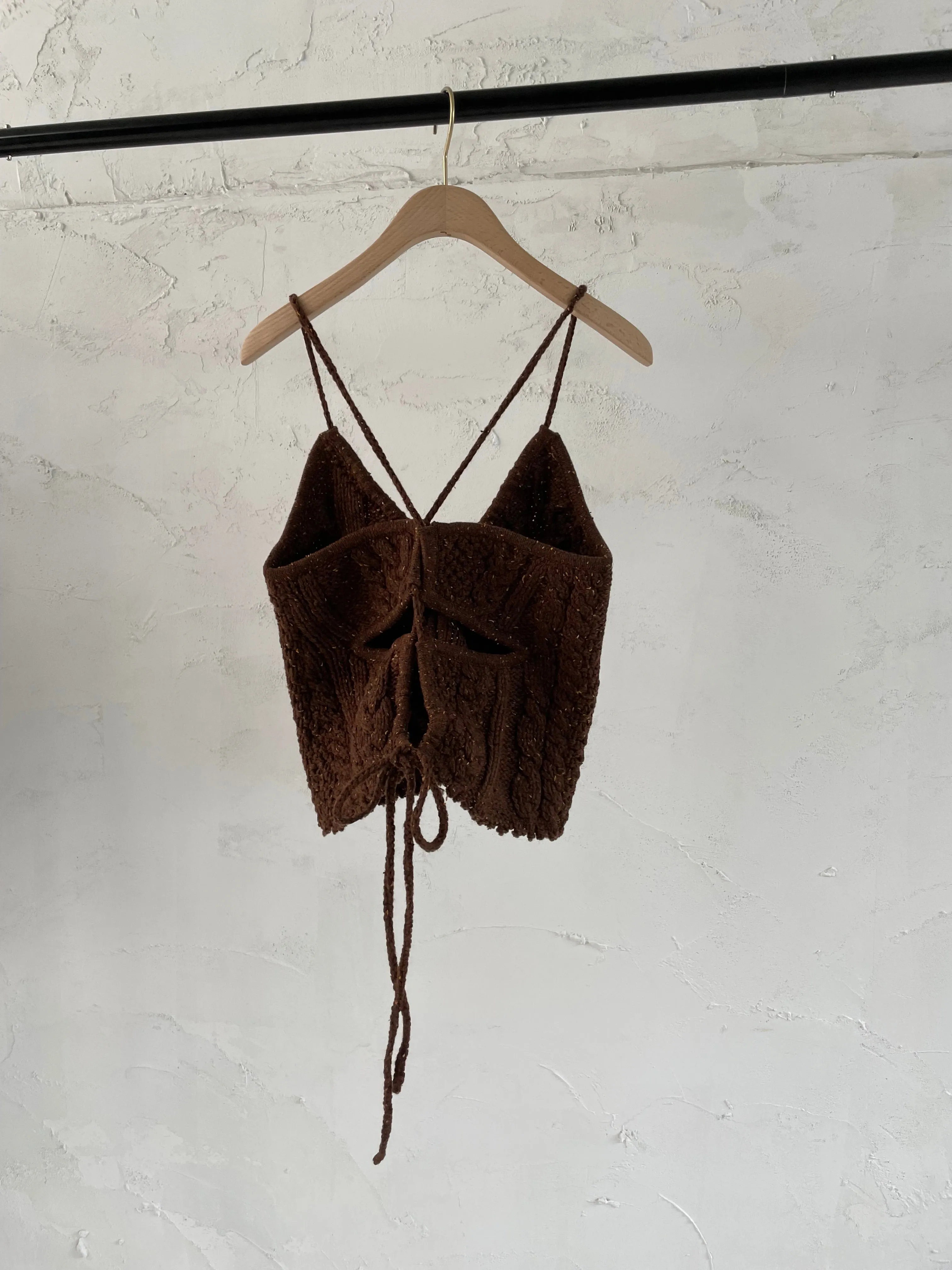 Cable Drawstring Camisole Knit