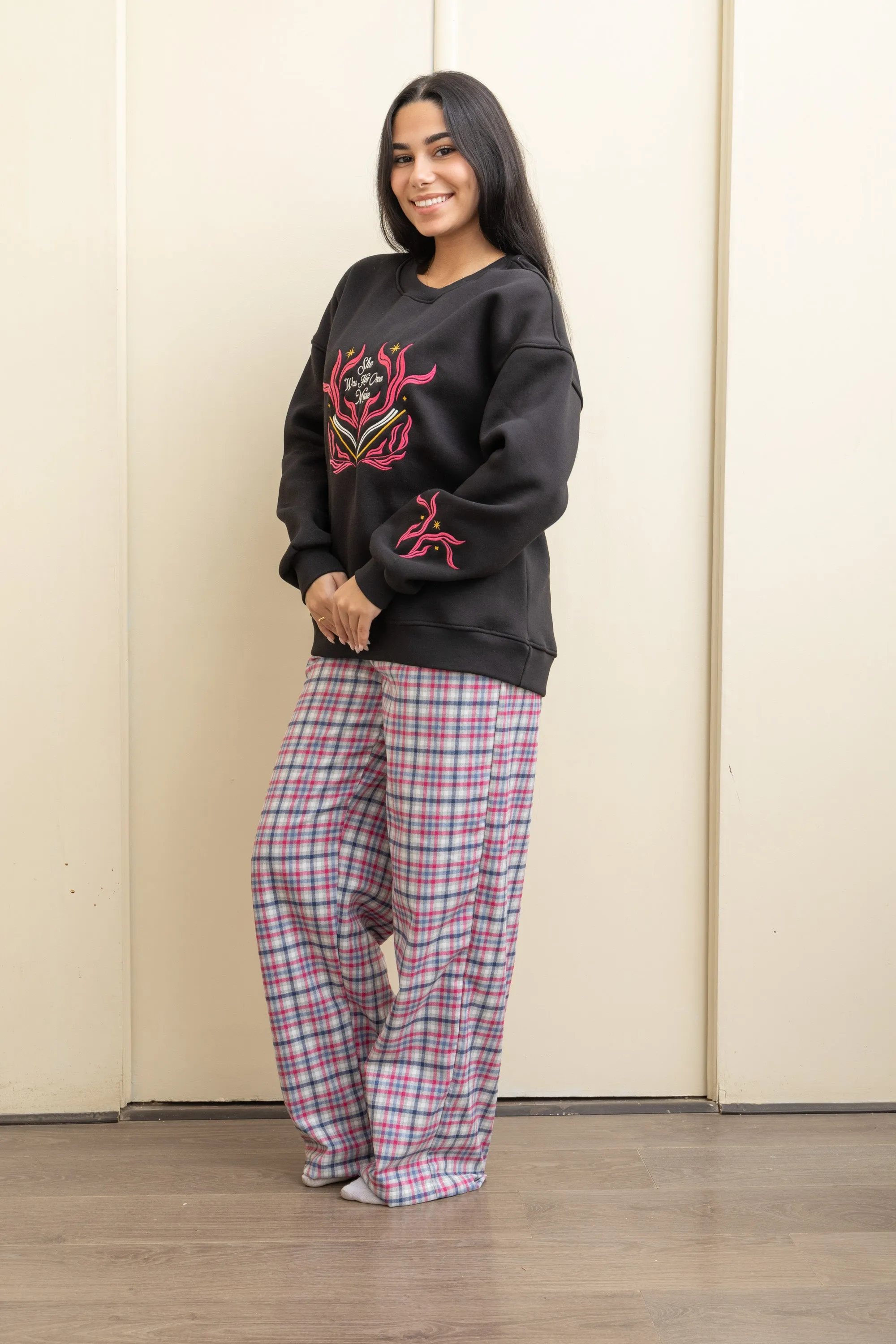 Checkered Pajama - Relaxed Style for Every Night - Black