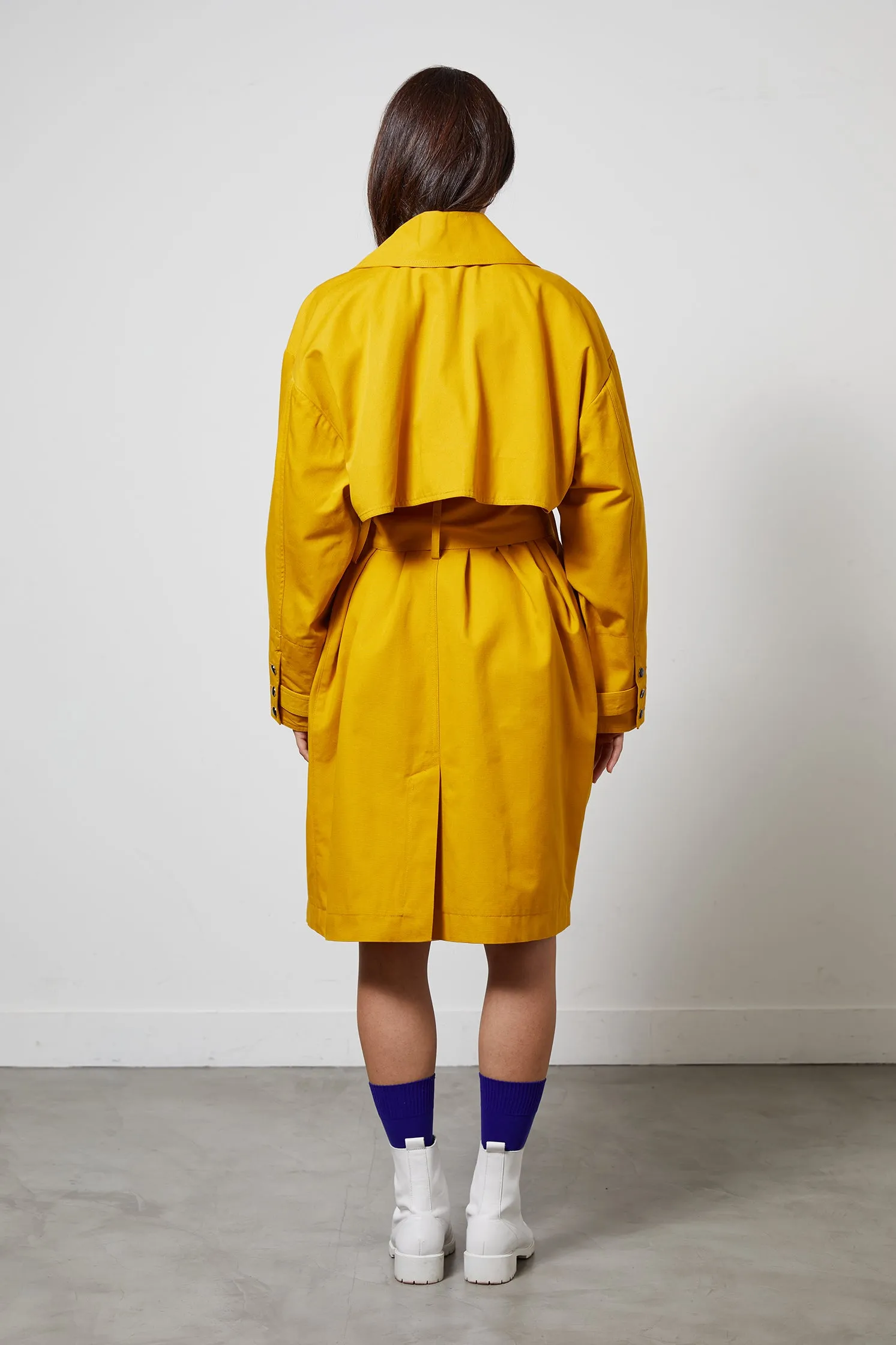 CONCORDE yellow - cotton trench coat