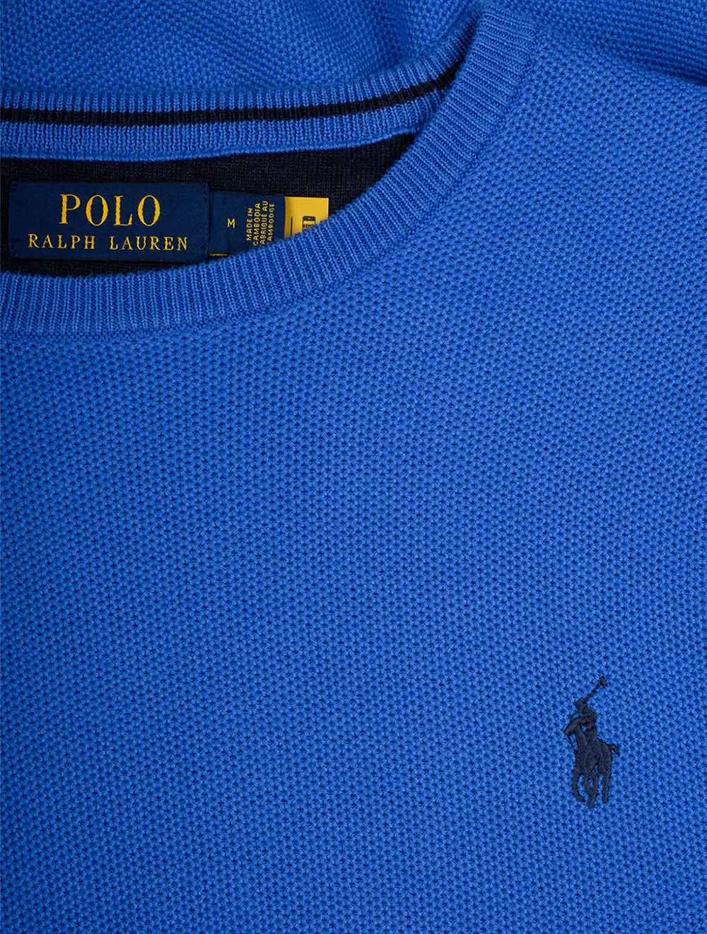 Cotton Crewneck Jumper Blue