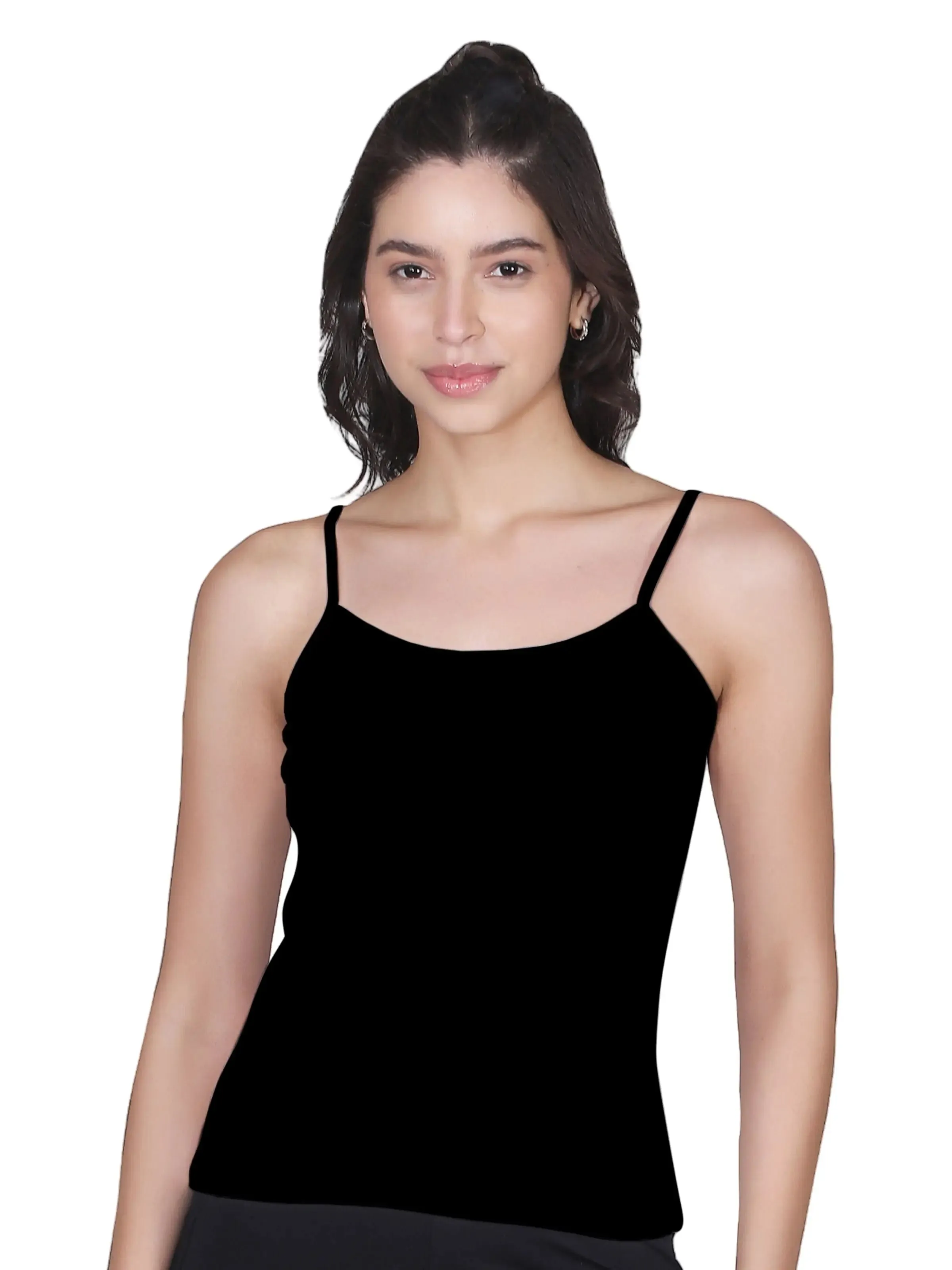 D'chica Black & White Basic Cotton Camisole for Women Pack of 2, Soft, Sleeveless, Lightweight, and Perfect for Everyday Wear