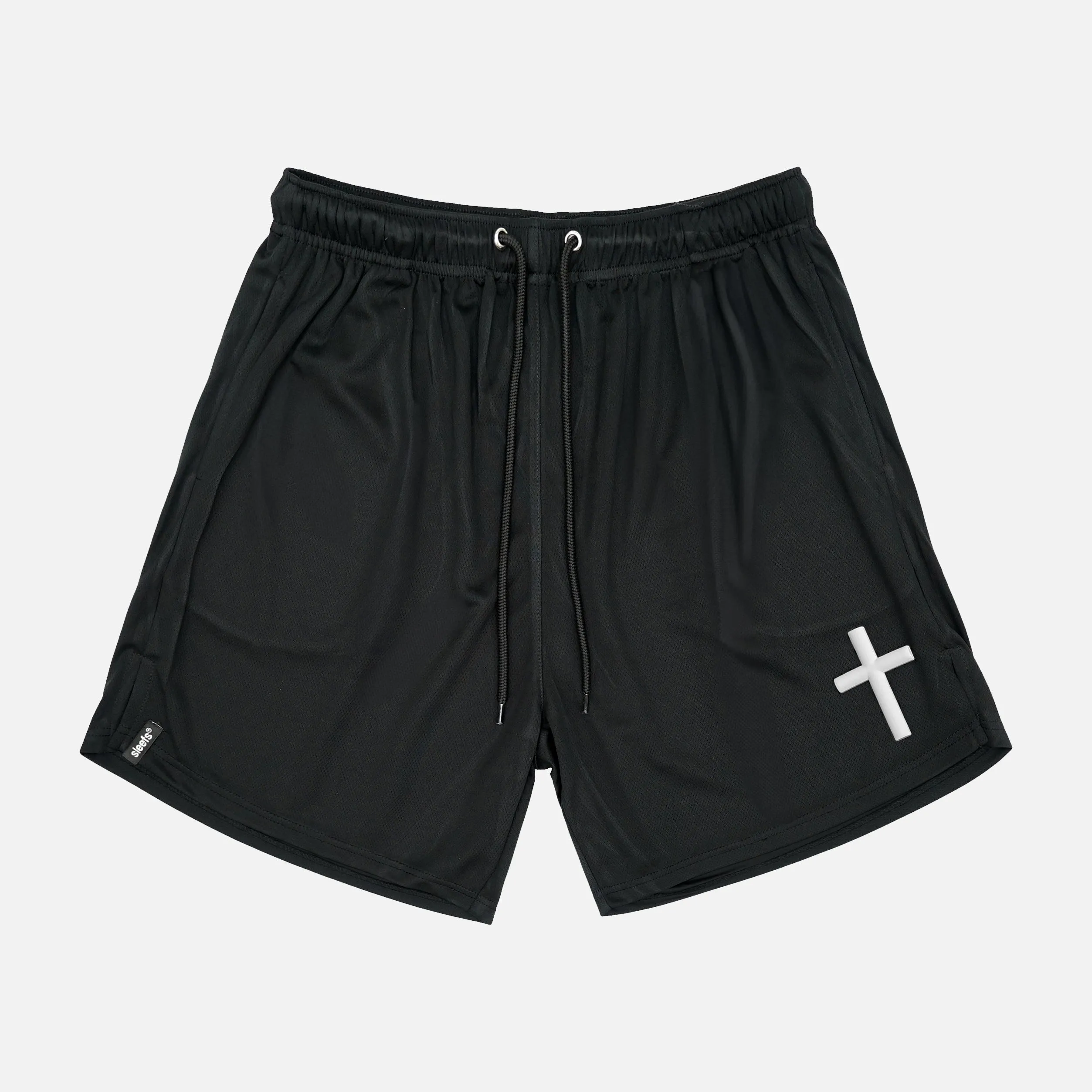 Faith Cross Patch Relaxed Shorts - 8"