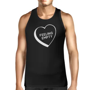 Feeling Empty Heart Mens Black Sleeveless T Shirts Graphic Tank Top