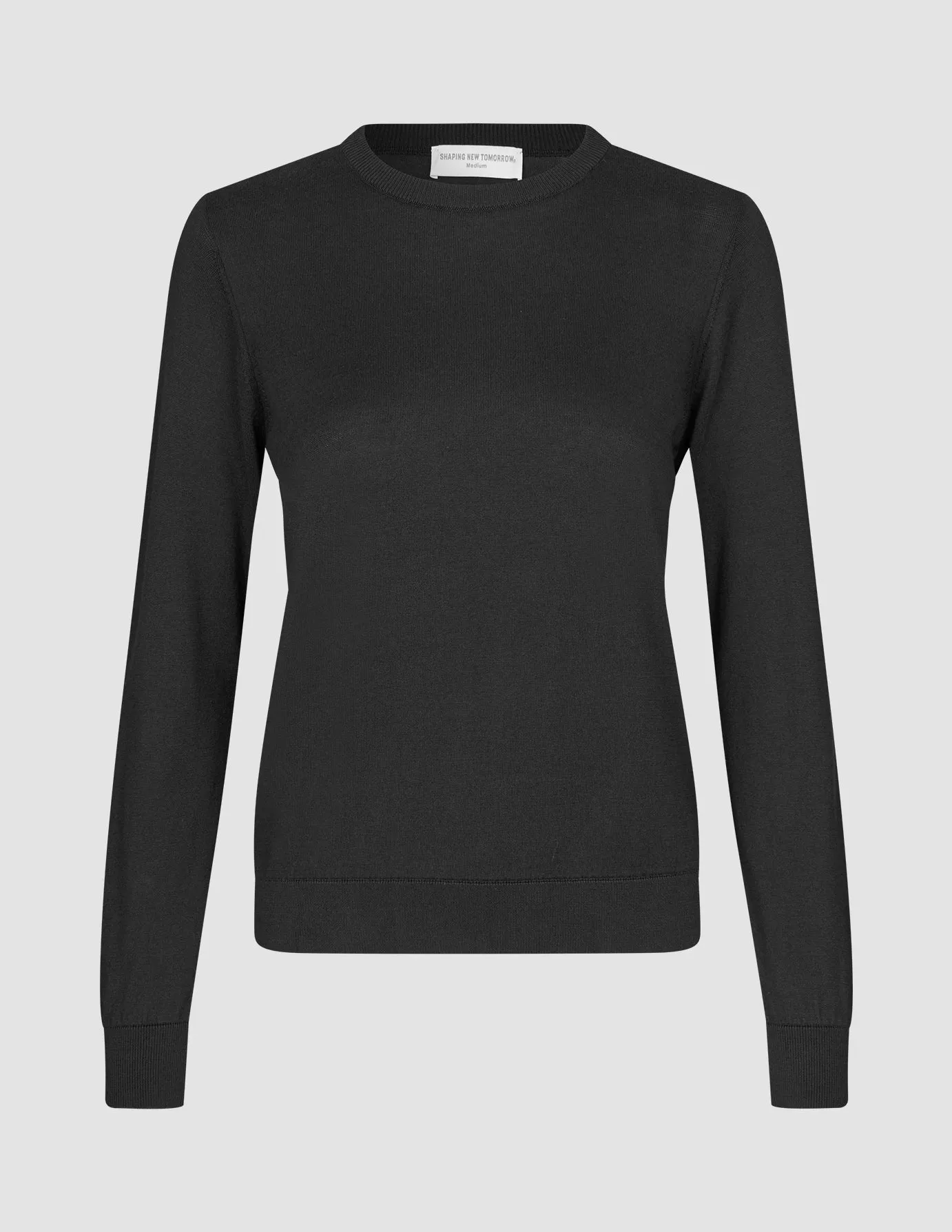 Fine Knit Crewneck Black