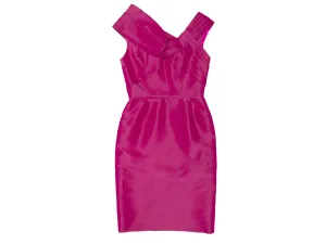 Fuchsia Oscar de la Renta Sleeveless Sheath Dress Size US 4