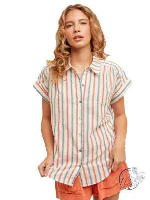 Having Fun Short Sleeve Button Down