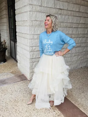 Ivory Maxi Skirt