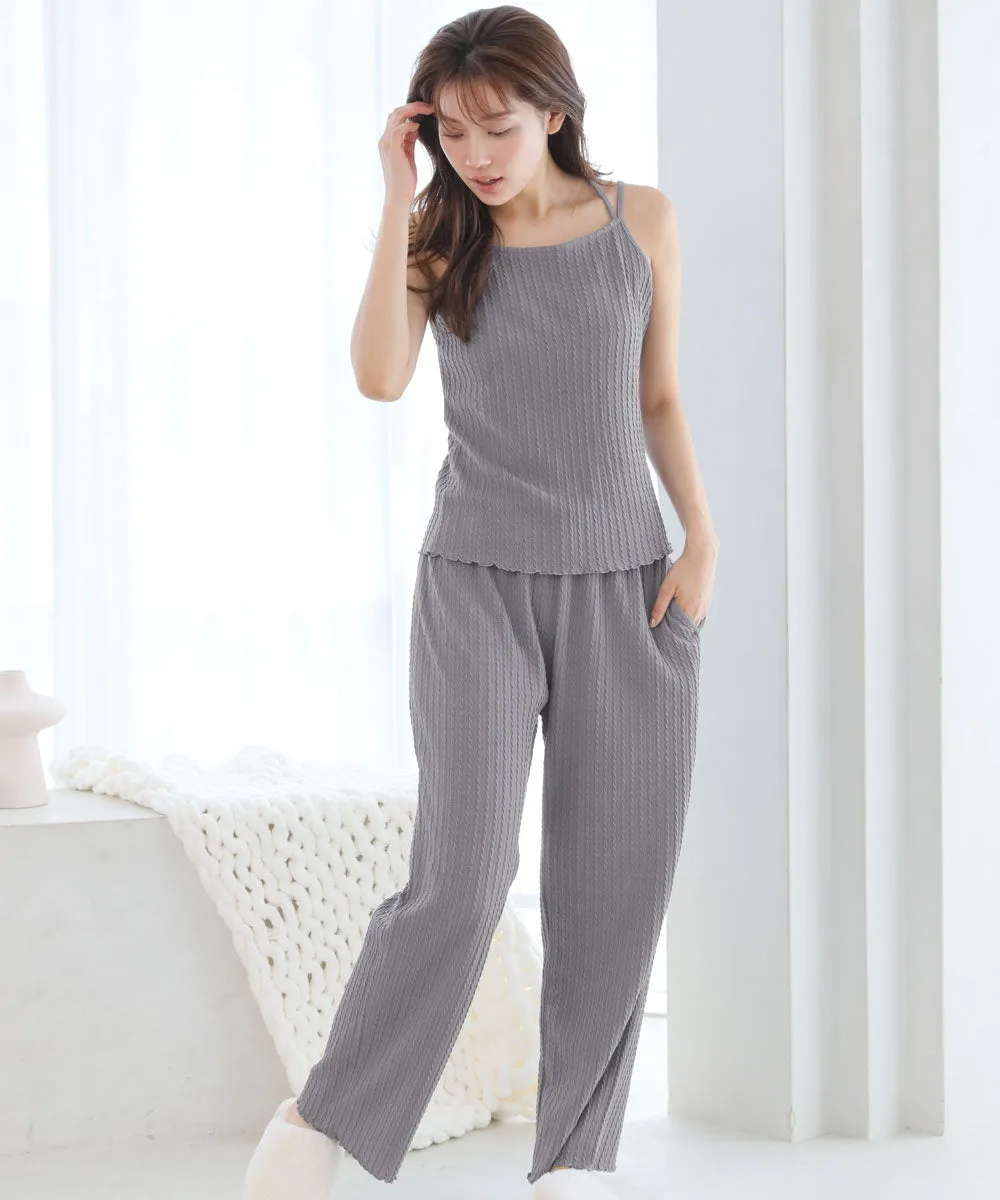 Jacquard-weave Knit Pattern Long Sleeve 3 Piece Set