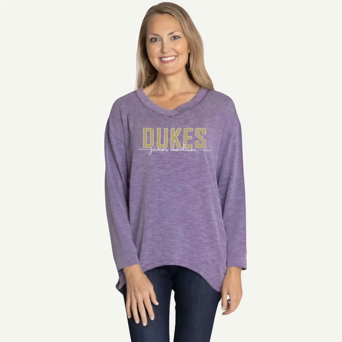 JMU Bailey V-Neck Ruched Top