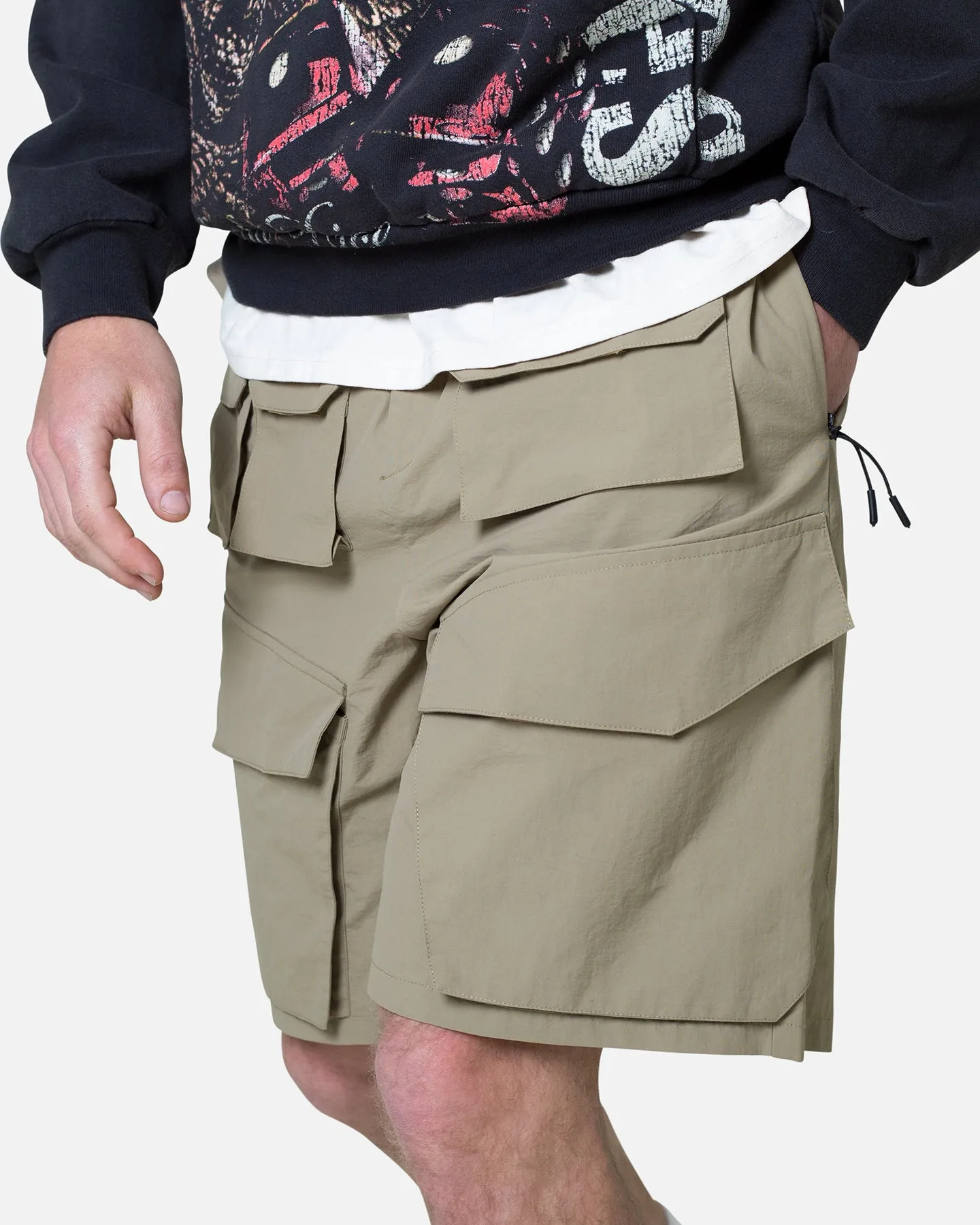 MNML Nylon Cargo Traveler Shorts Sand