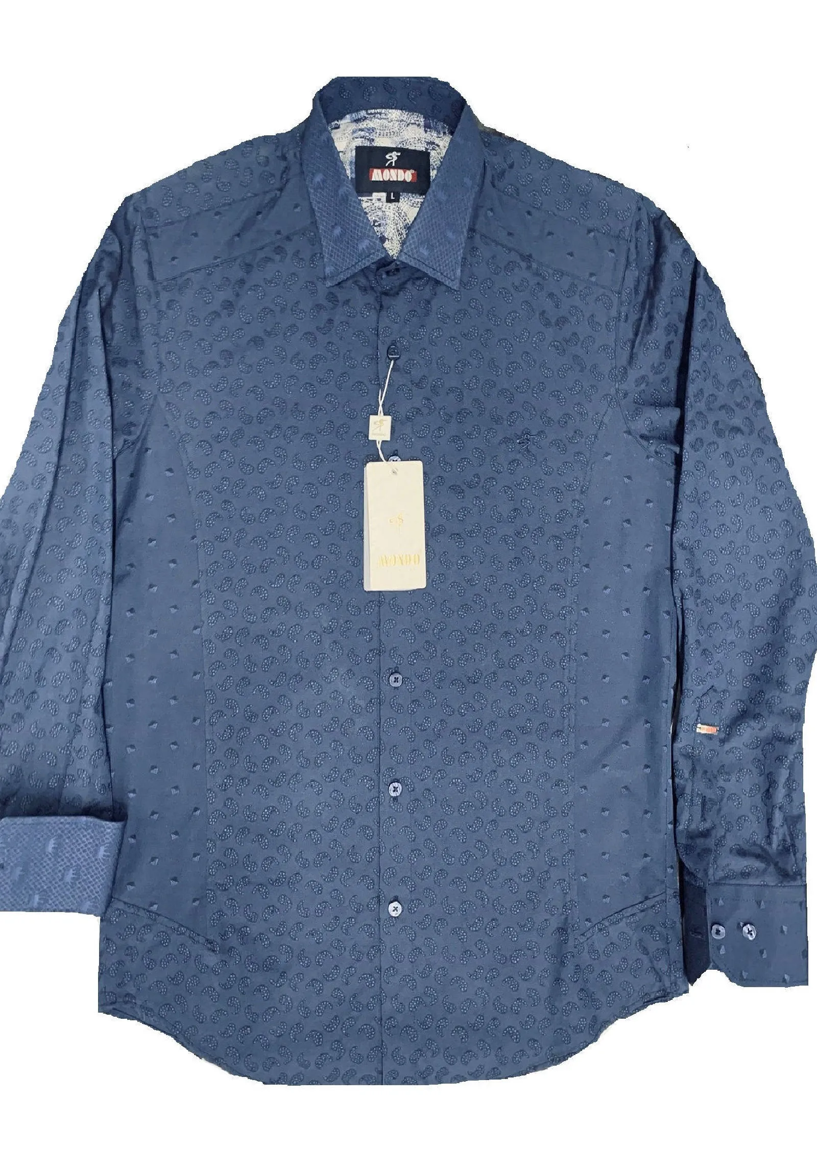 Navy Paisley Jacquard Shirt