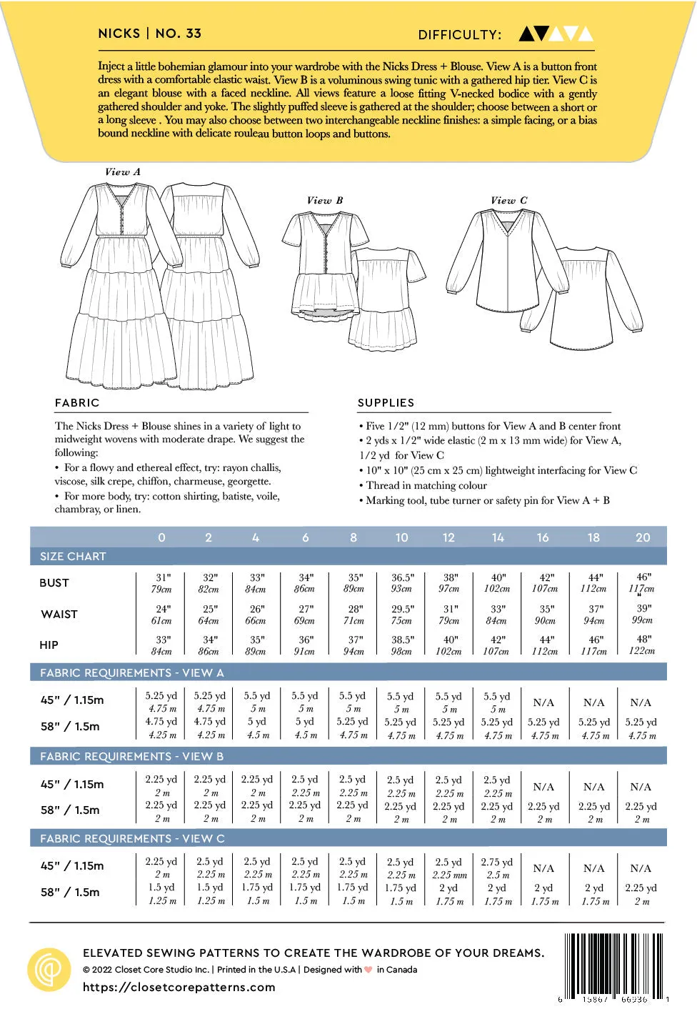 Nicks Dress   Blouse Pattern