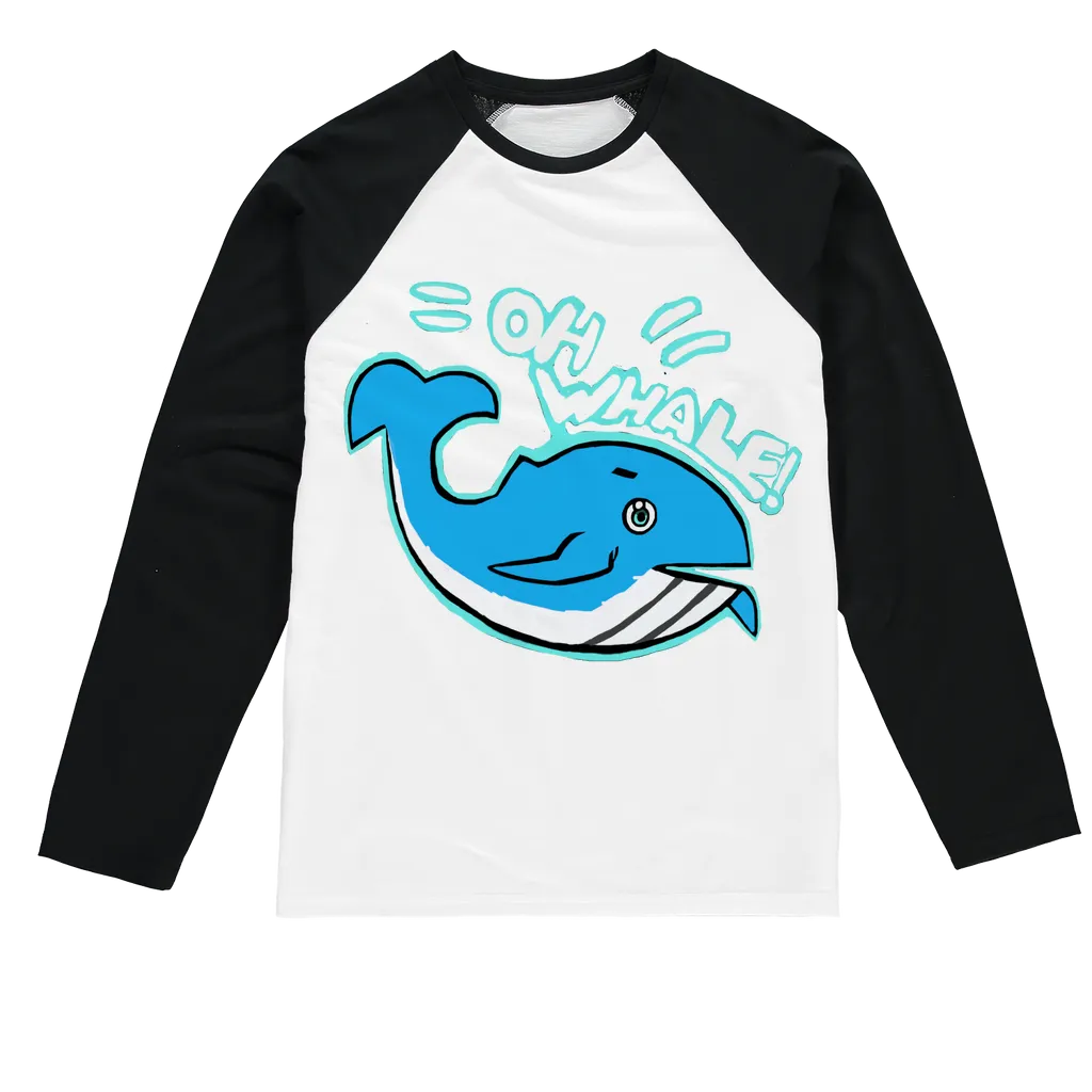 Oh Whale Sublimation Baseball Long Sleeve T-Shirt