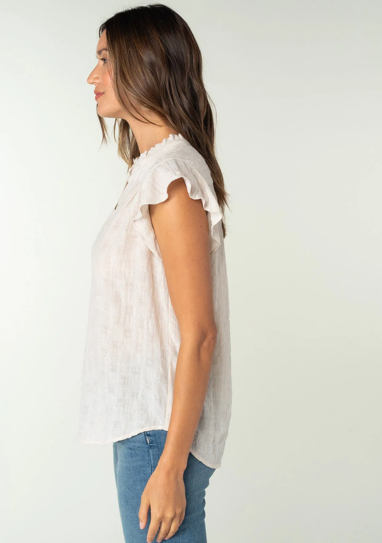 Padma Flutter Sleeve Top