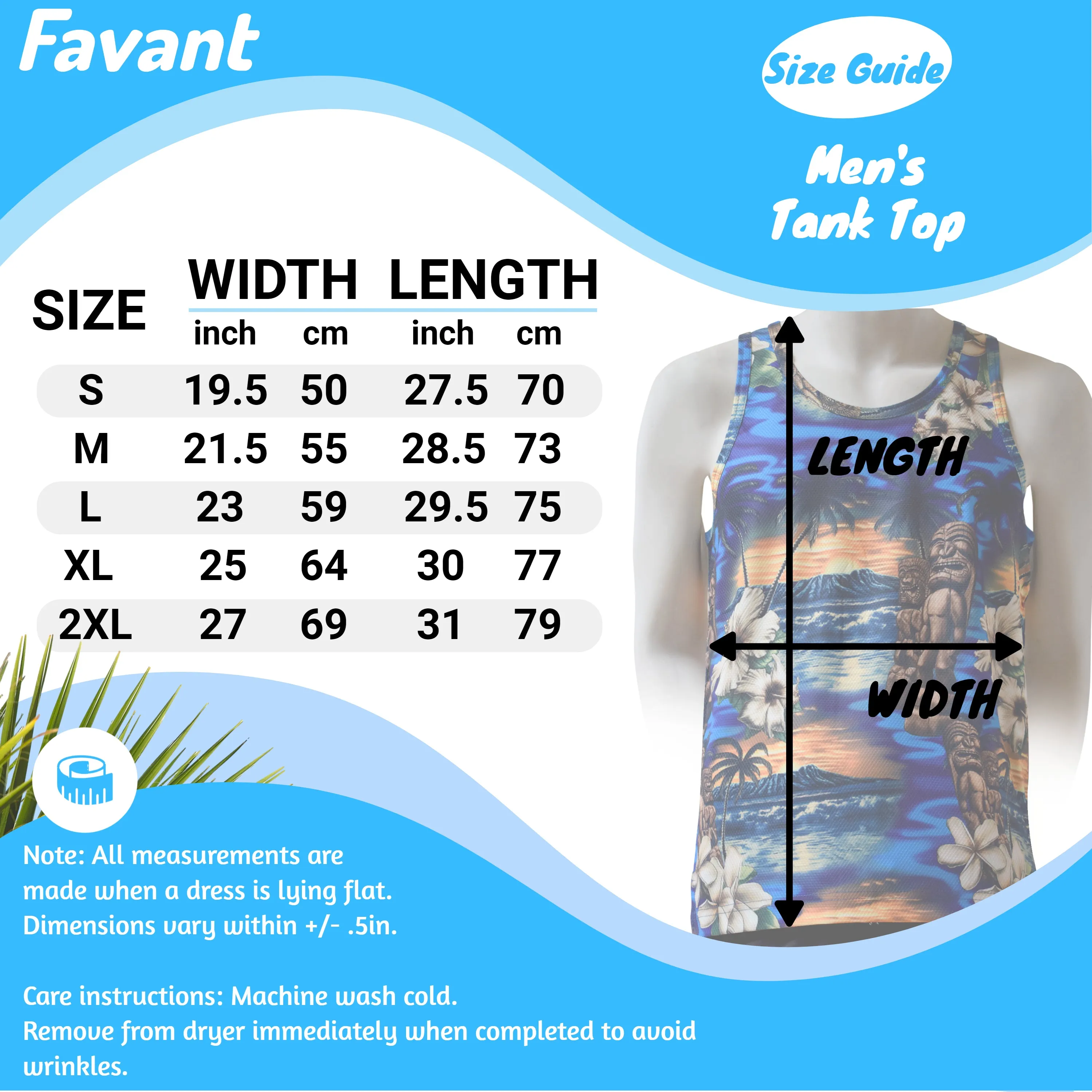 Palm Tree Motif Men's Printed Tank Top - Hawaiian All Over Pattern Lightweight Fast-Drying Casual Men Unisex Texture Tank Top