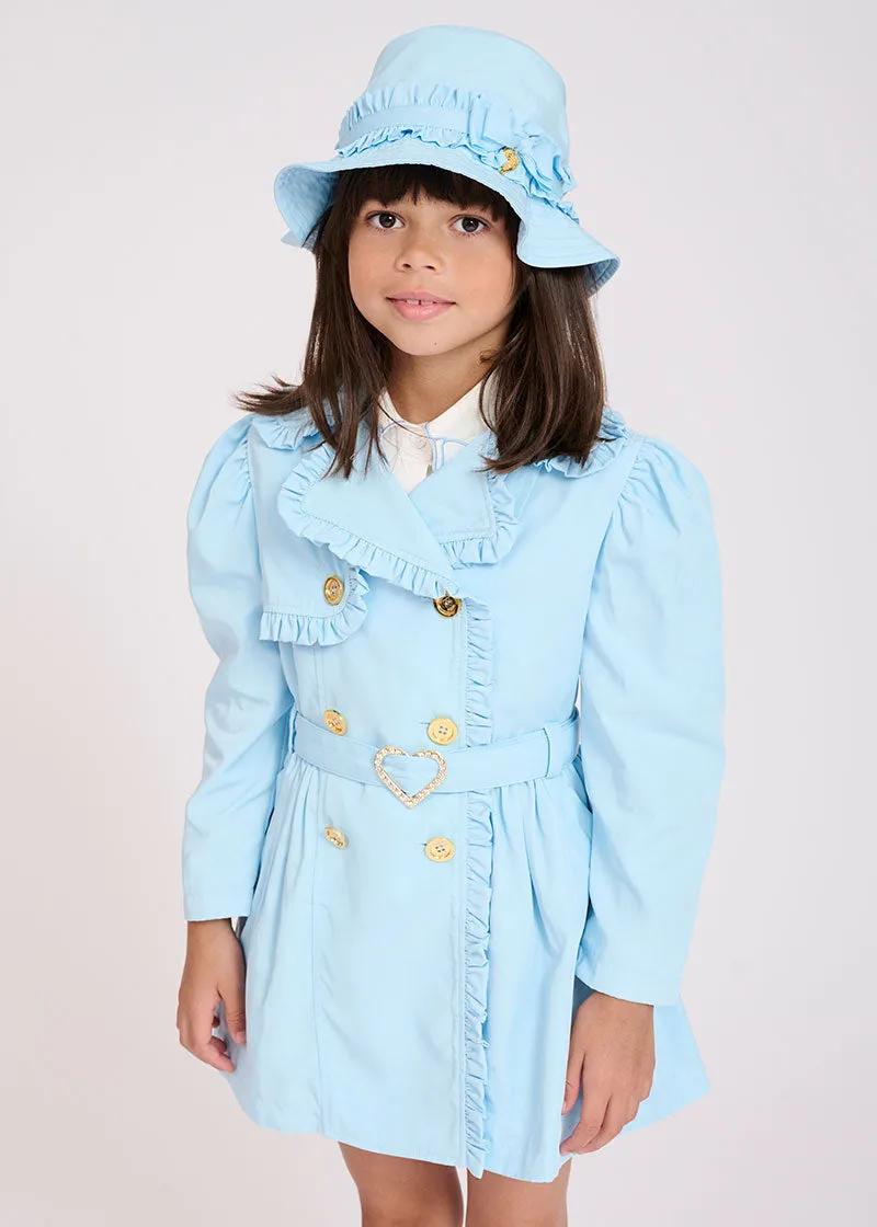 Perdey Trench Coat Cool Blue