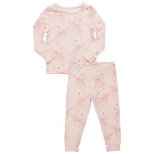 Pink Chicken Bamboo PJ Set - Pink Ballerinas