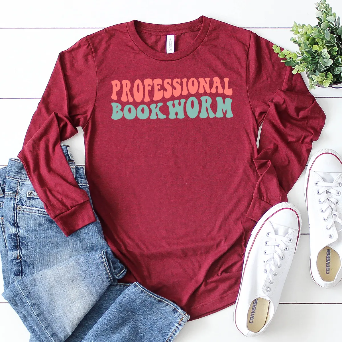 professional bookworm long sleeve unisex tee