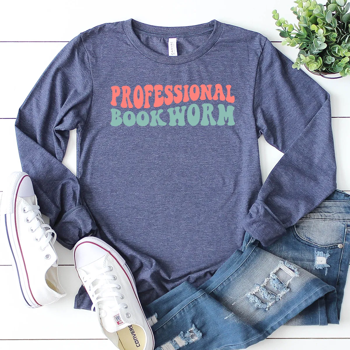 professional bookworm long sleeve unisex tee