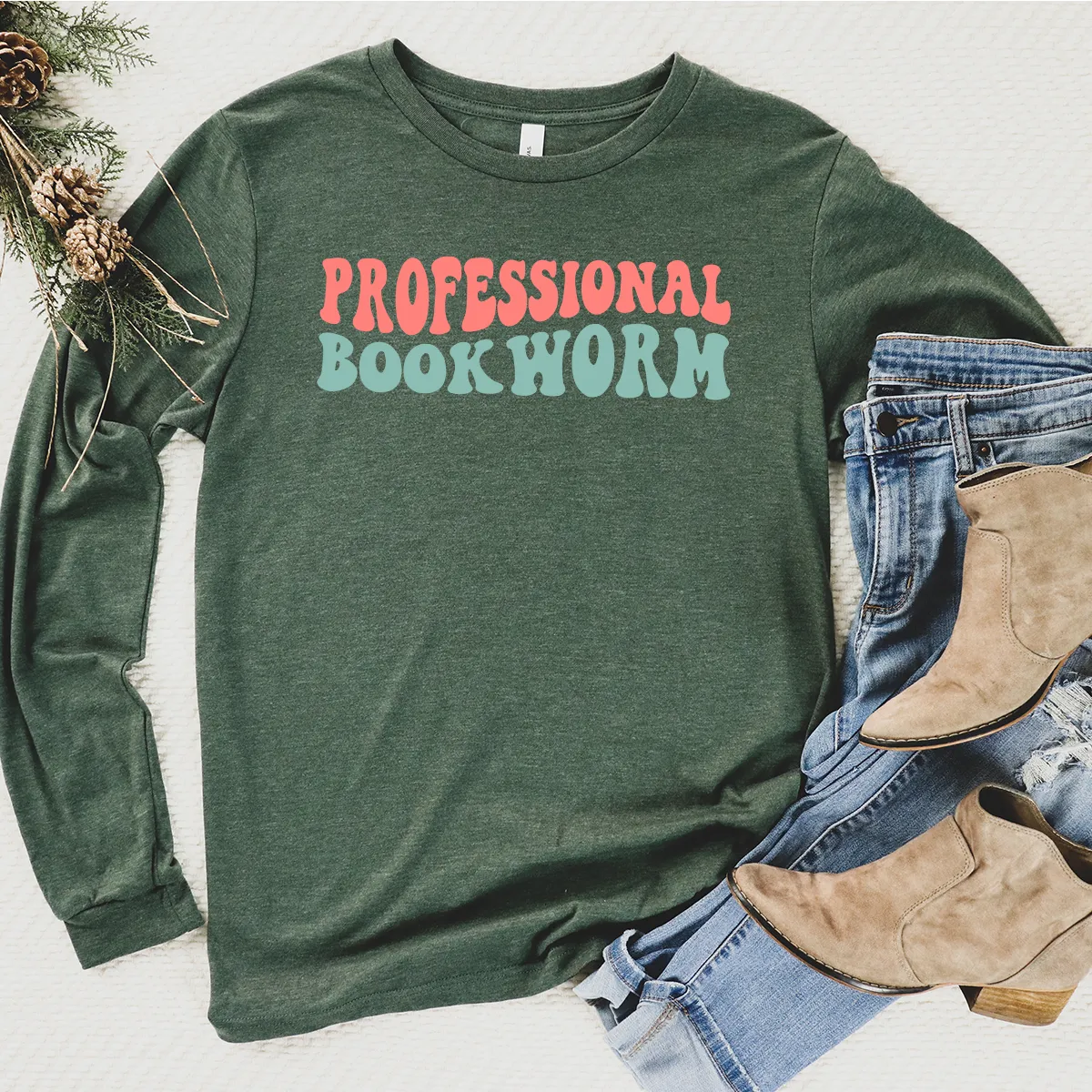 professional bookworm long sleeve unisex tee