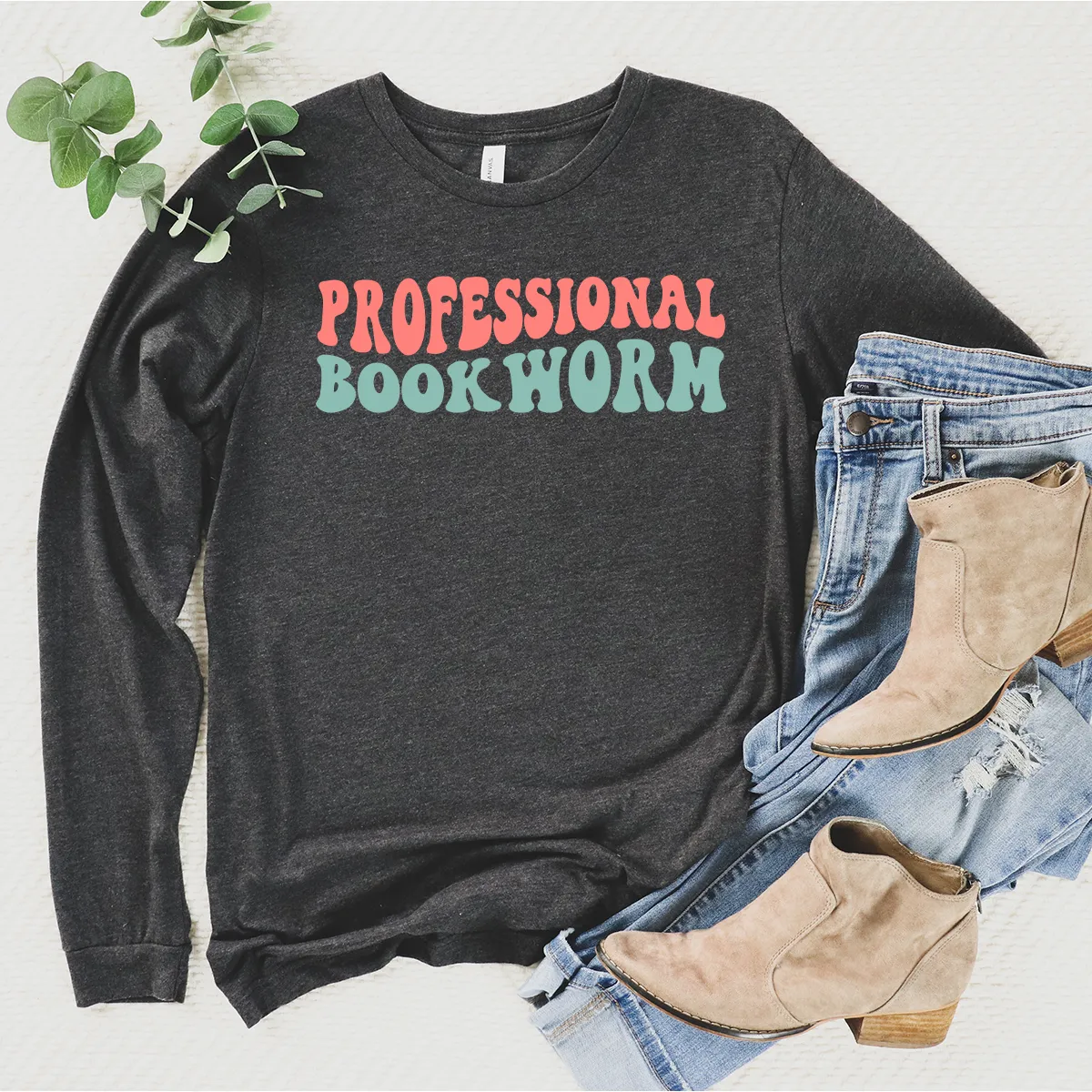 professional bookworm long sleeve unisex tee