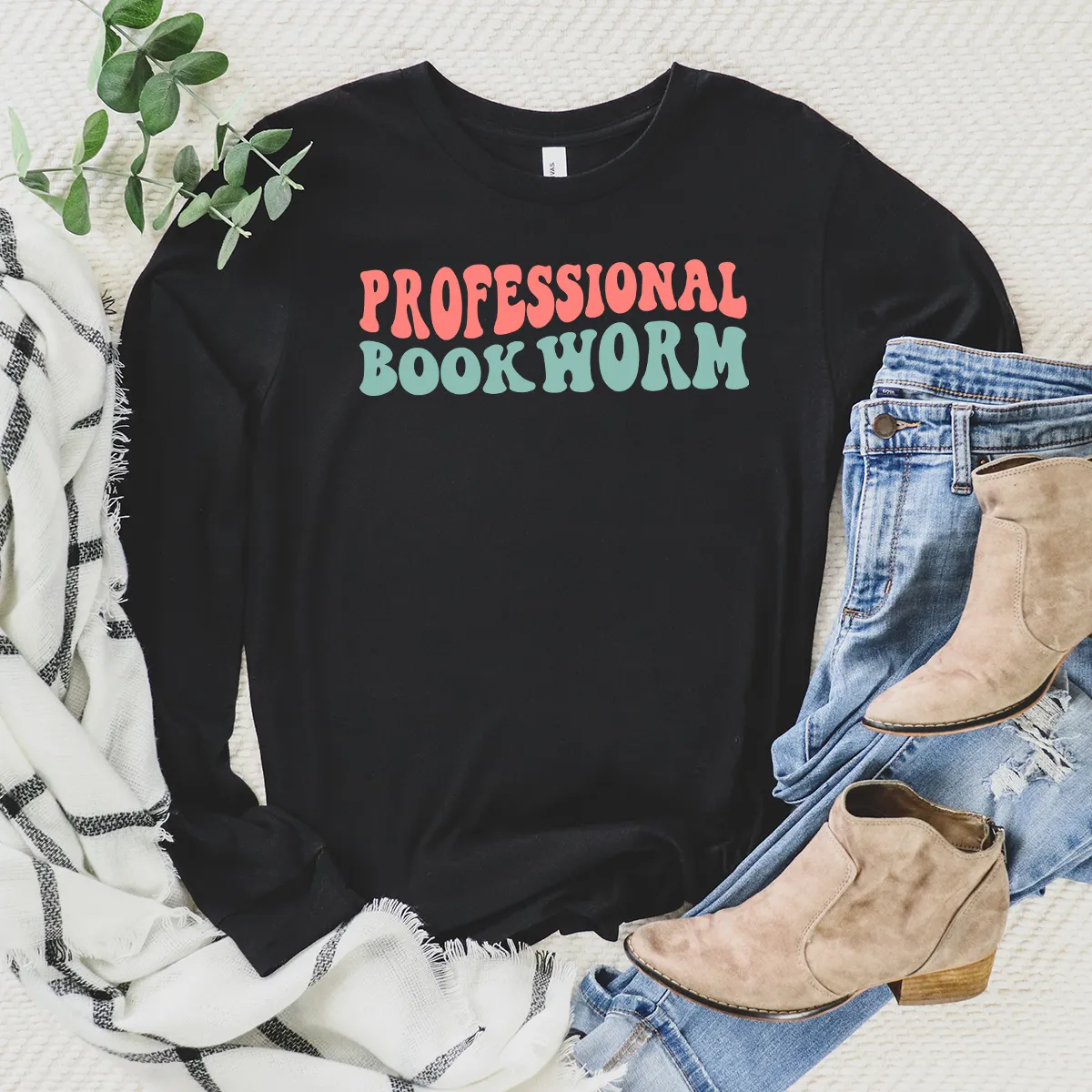 professional bookworm long sleeve unisex tee