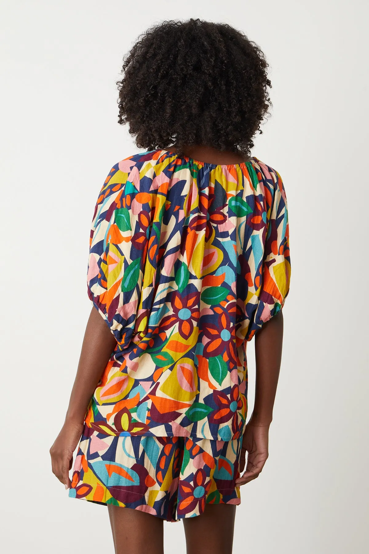 ROBIN PRINTED LINEN TOP