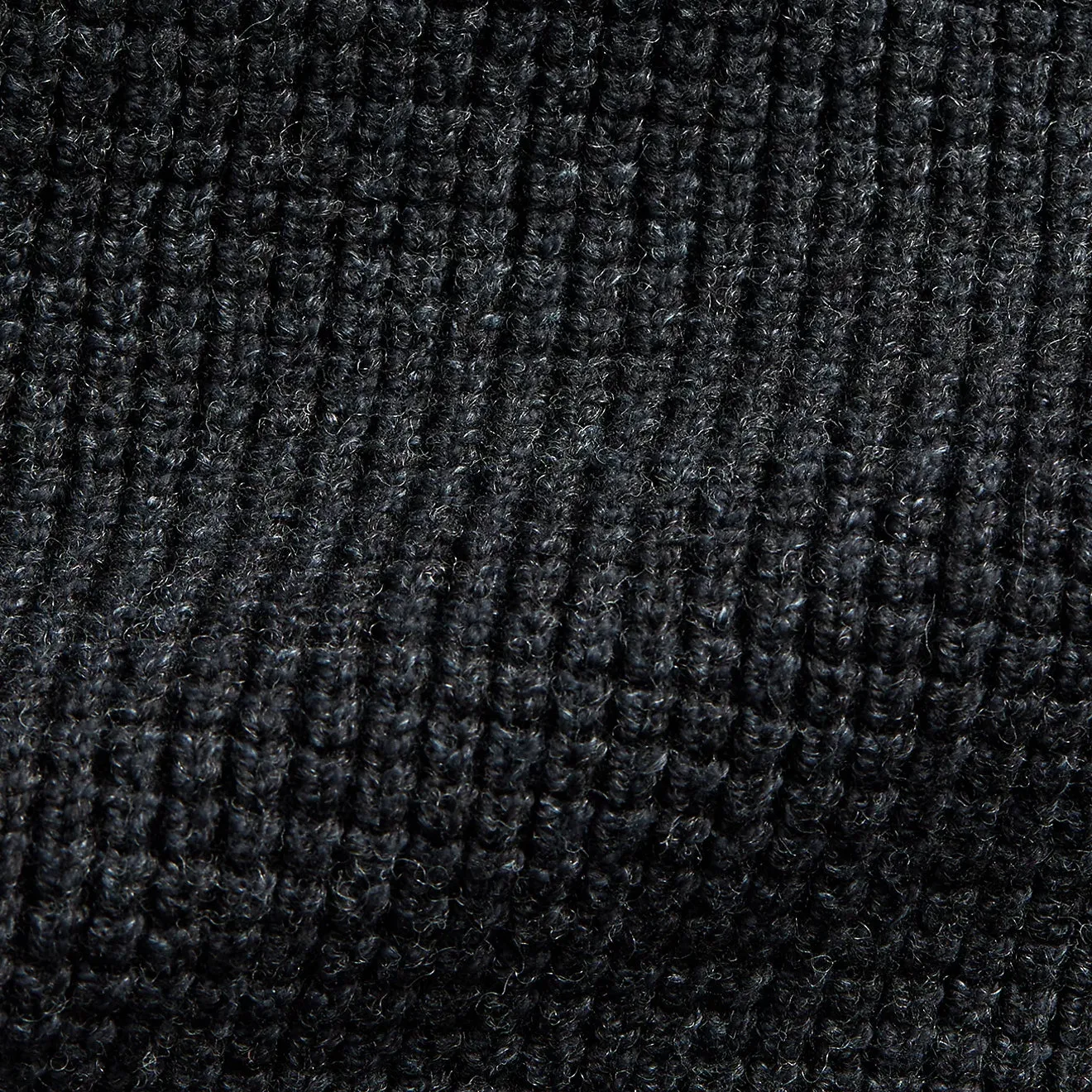 RRL by Ralph Lauren Waffle-Knit Cotton-Wool Jumper Black Heather