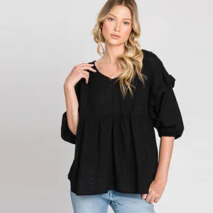 Ruffled Encounter Baby Doll Top