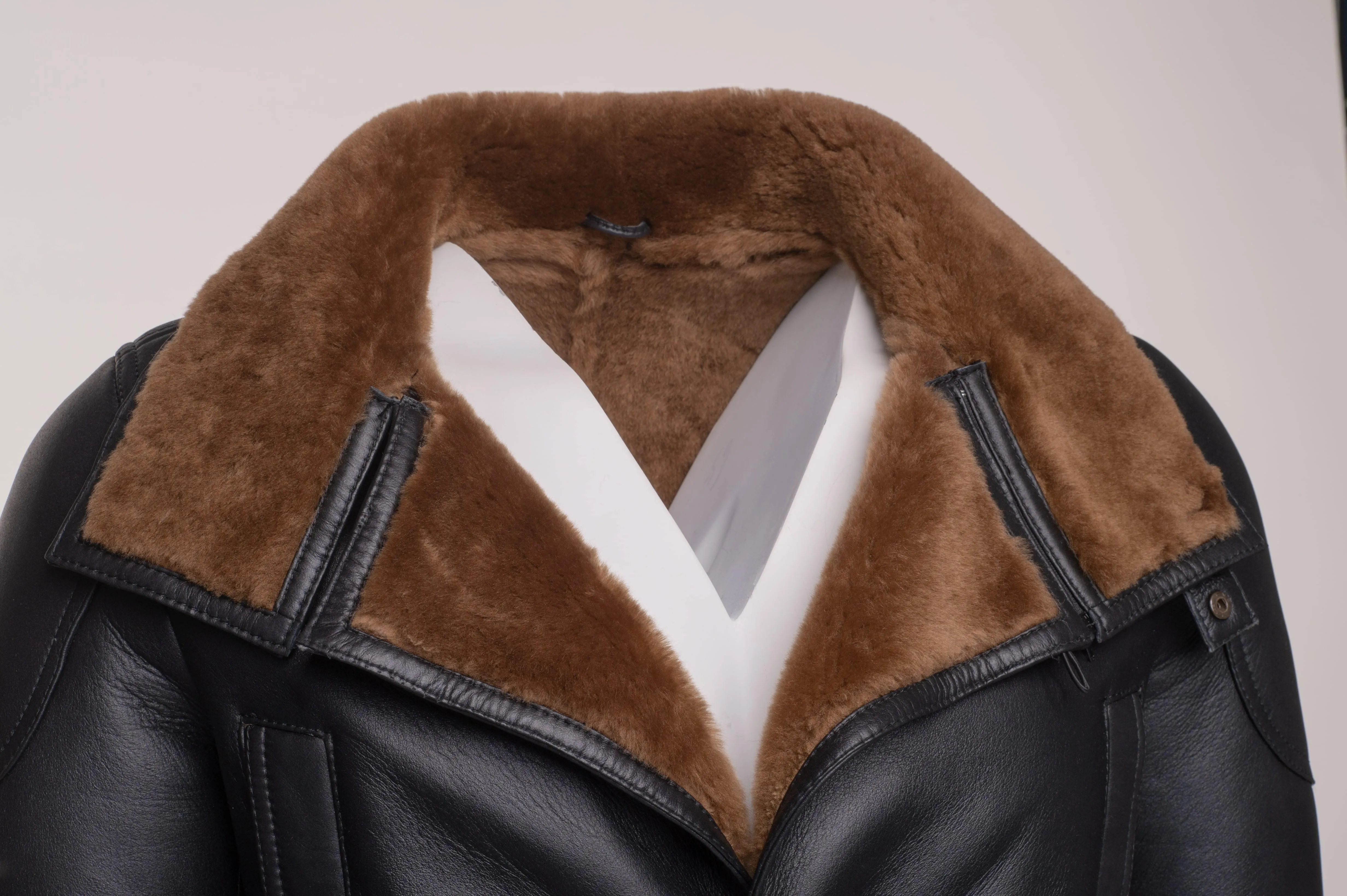 Ryan Gosling's Real Shearling Coat Blade Runner 2049 Trench Coat