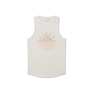 Sadie Vintage Rocker Tank - Sunset