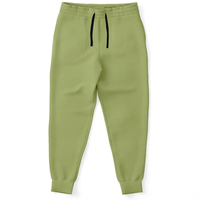 Shaded Pastel Warm Green Joggers | Unisex | with PLUS sizes | C15M0Y60K30