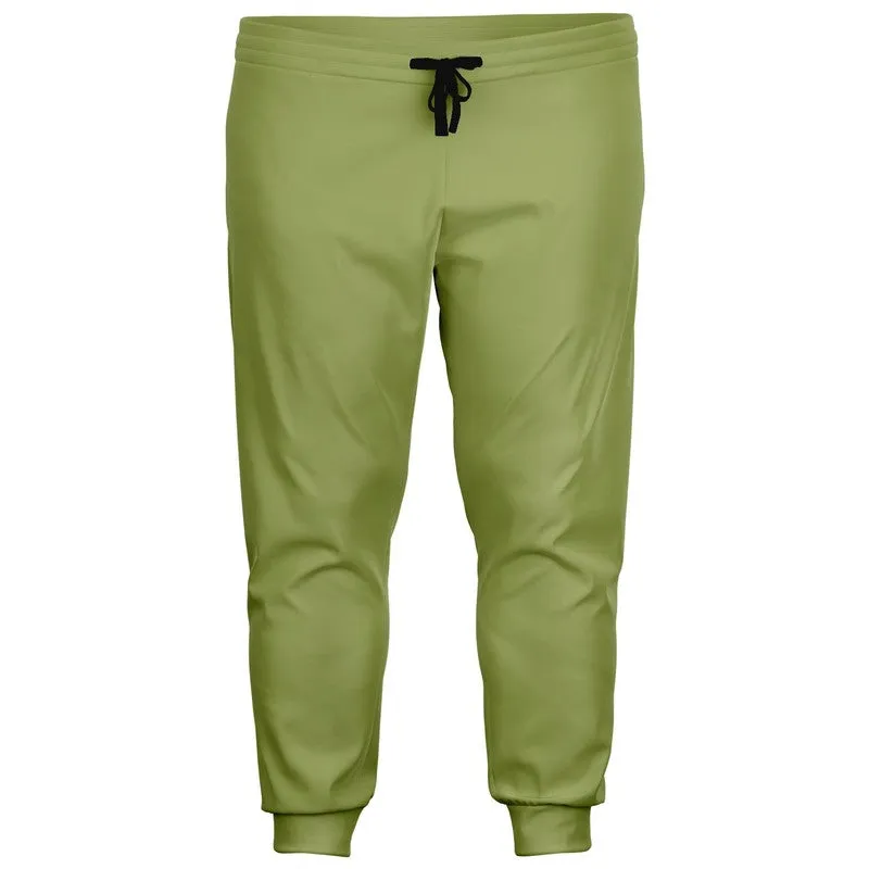 Shaded Pastel Warm Green Joggers | Unisex | with PLUS sizes | C15M0Y60K30