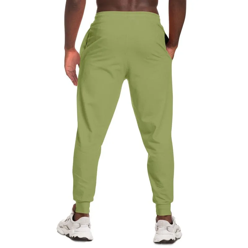 Shaded Pastel Warm Green Joggers | Unisex | with PLUS sizes | C15M0Y60K30