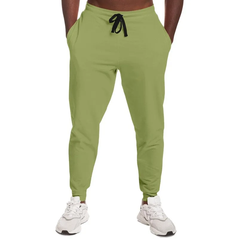 Shaded Pastel Warm Green Joggers | Unisex | with PLUS sizes | C15M0Y60K30