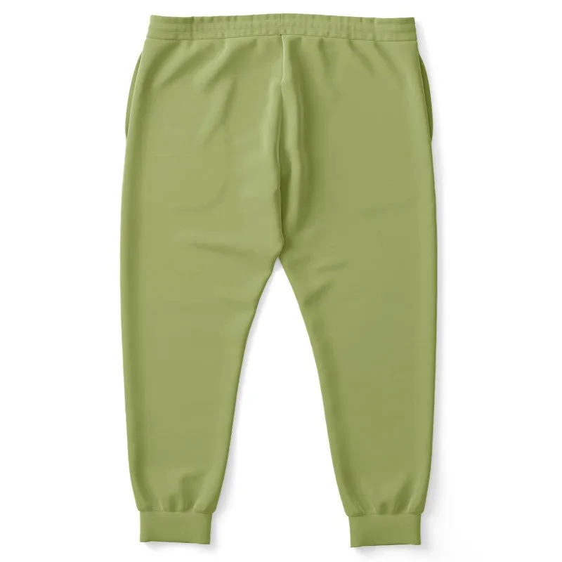 Shaded Pastel Warm Green Joggers | Unisex | with PLUS sizes | C15M0Y60K30