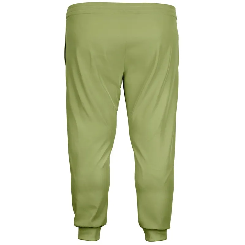 Shaded Pastel Warm Green Joggers | Unisex | with PLUS sizes | C15M0Y60K30