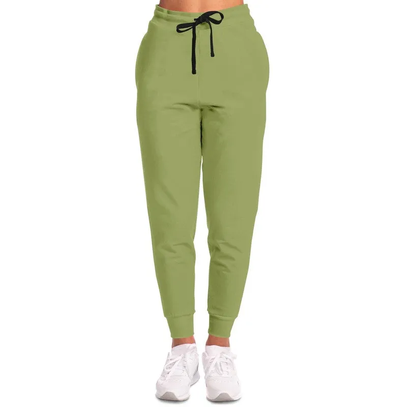 Shaded Pastel Warm Green Joggers | Unisex | with PLUS sizes | C15M0Y60K30