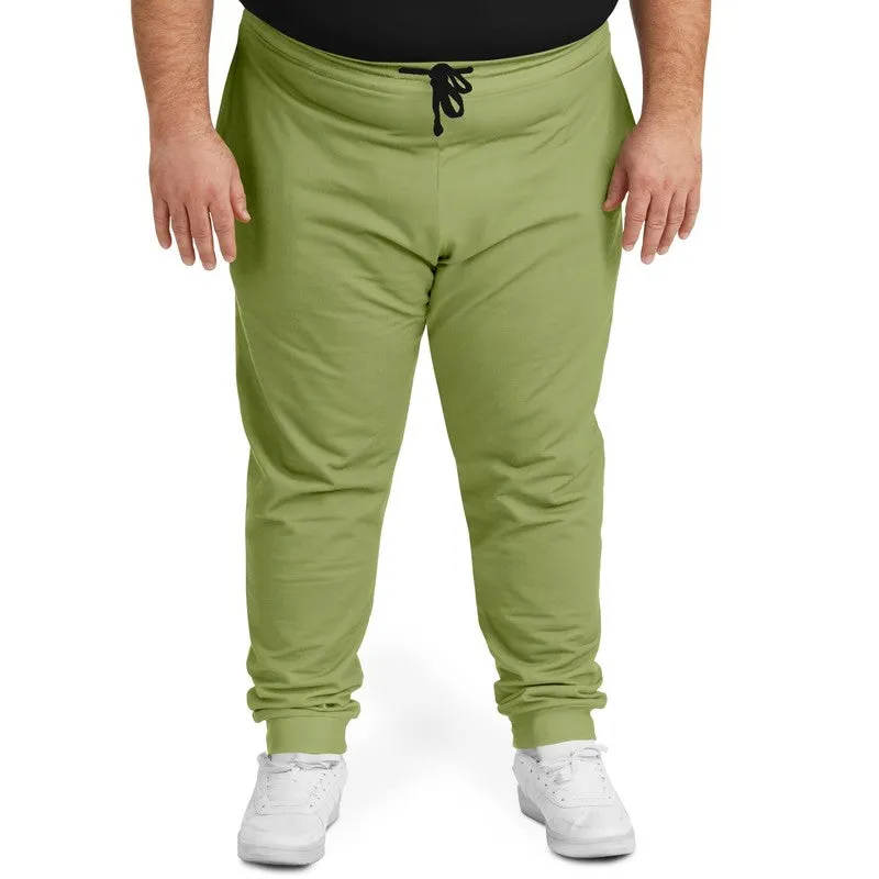 Shaded Pastel Warm Green Joggers | Unisex | with PLUS sizes | C15M0Y60K30