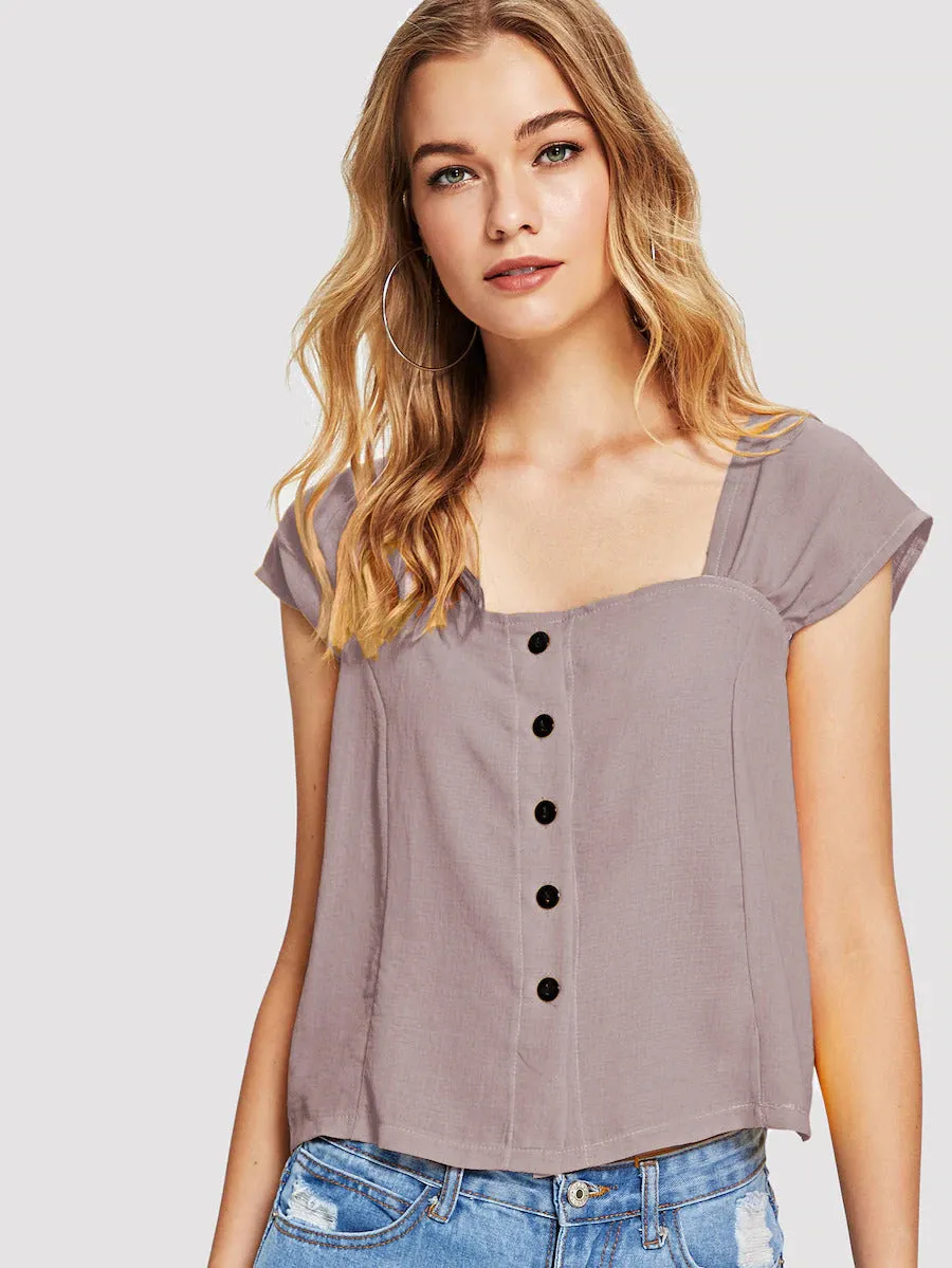 Square Neck Blouse