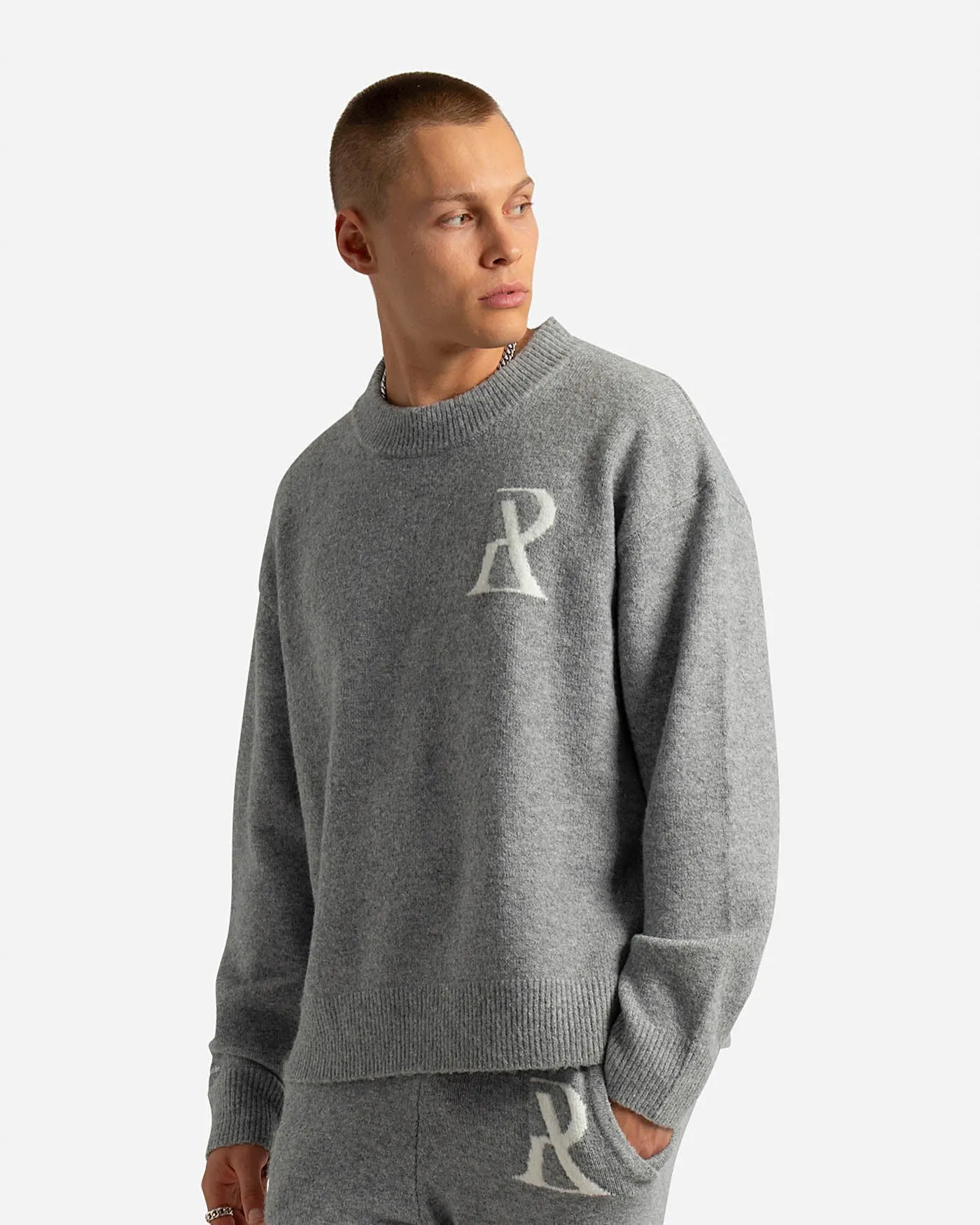 SSS REALISM RADIANT KNIT CREWNECK GREY MARLE