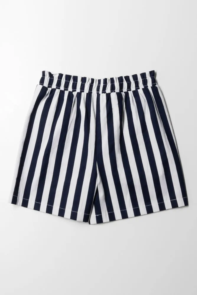 Stripe Short Navy