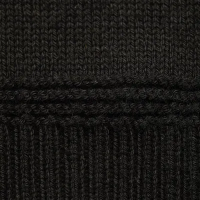 Sweater Vest - Black Cotton